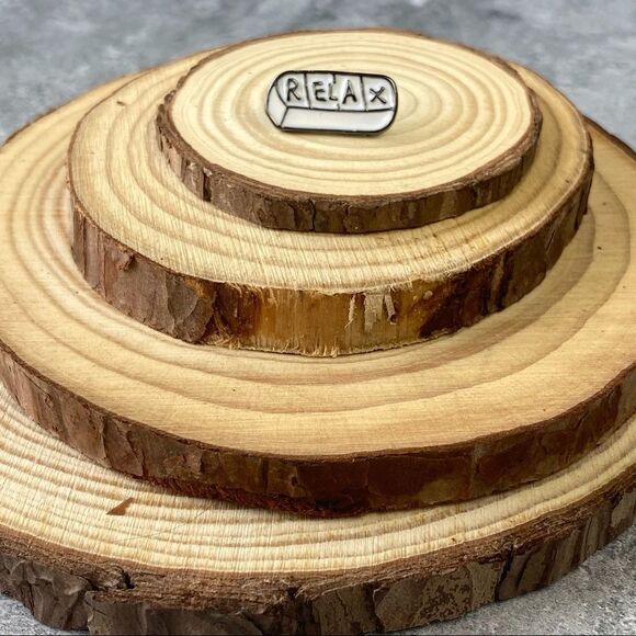 Relax Pill Enamel Pin/ Brooch Lapel - Picture 2 of 5